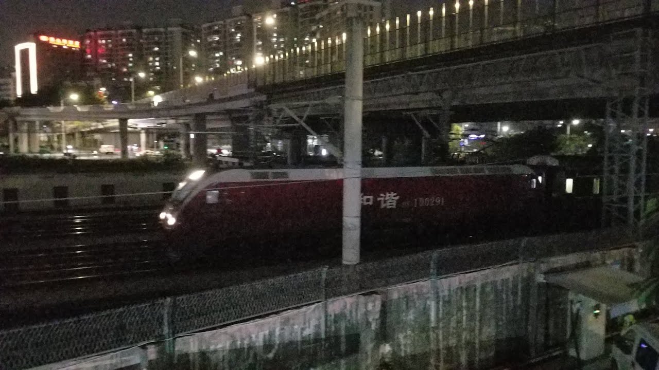 HXD1D 0291+25G 牽引K642次(深圳東站-十堰站)駛出深圳東站