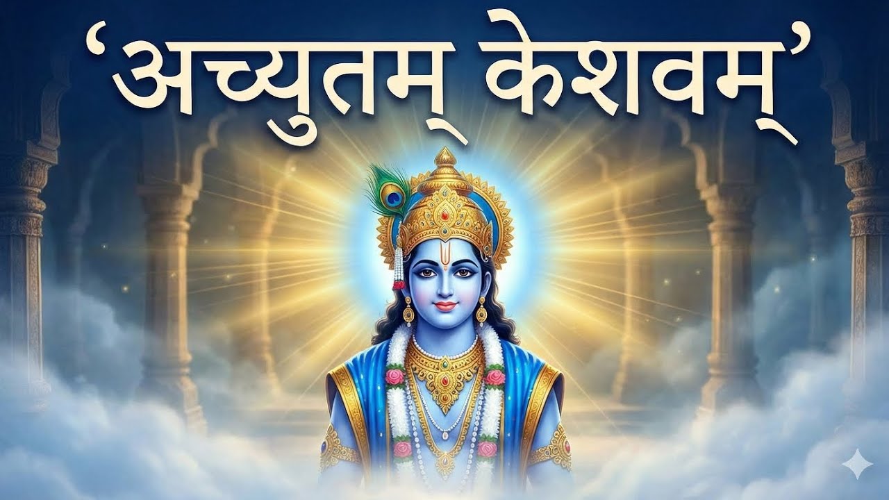 अच्युतम् केशवम् | 2025 का सबसे शांत और दिव्य कृष्ण भजन