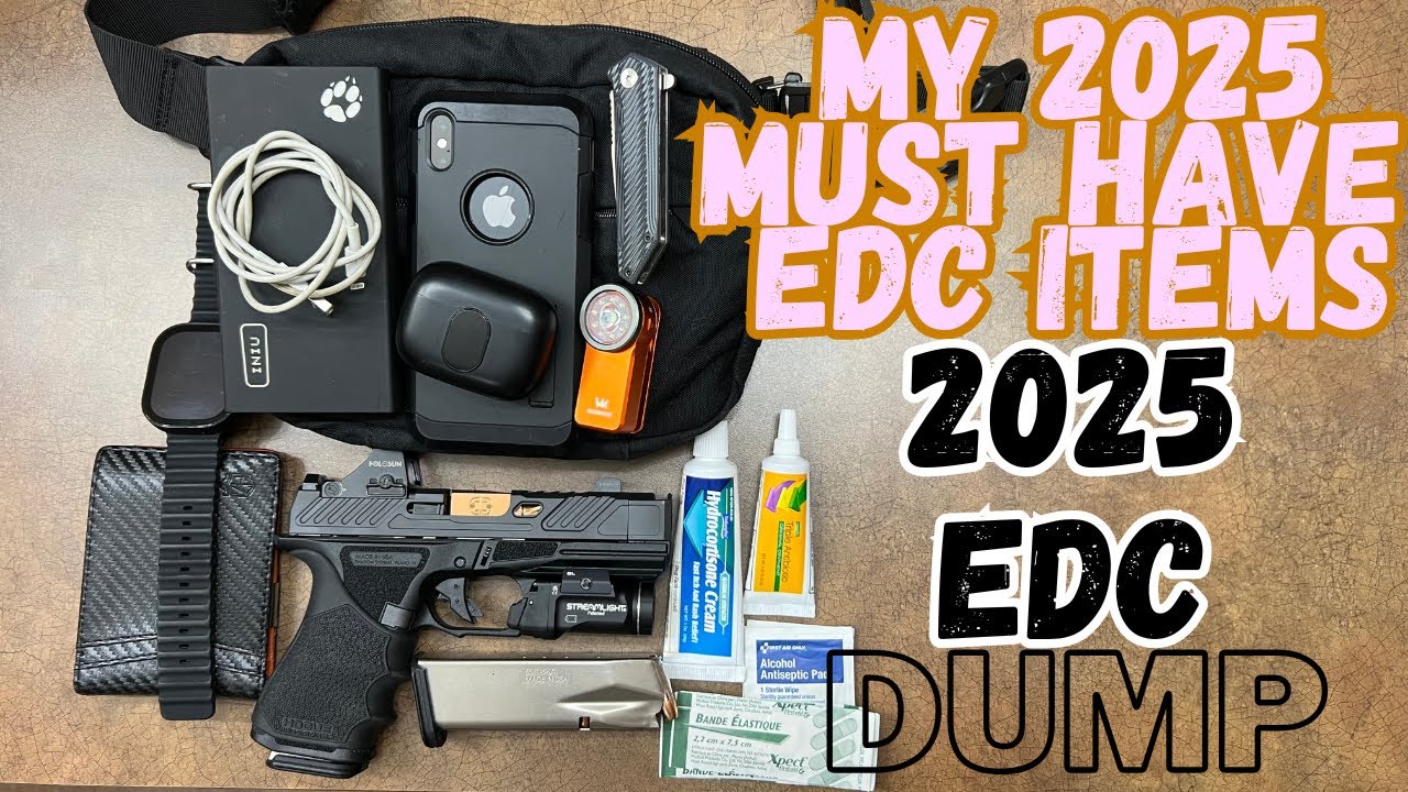 MY 2025 EDC DUMP! 🔥 Must-Have Everyday Carry Gear You NEED! #edc #2025 #trending #review #happy #9mm