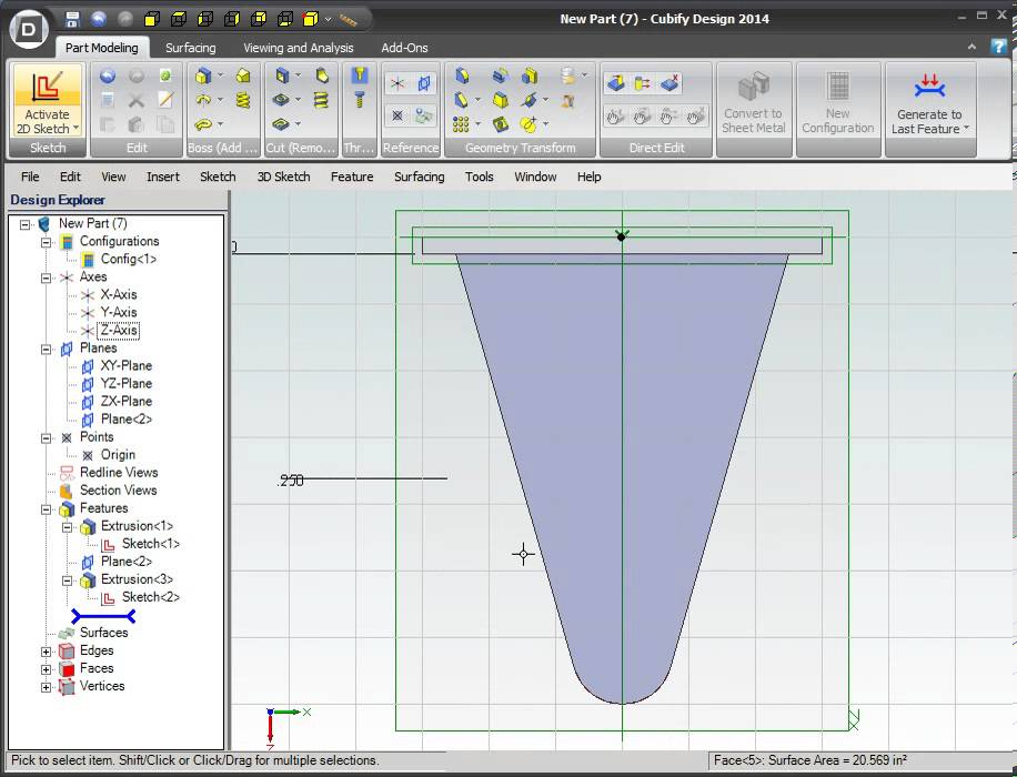 3D CAD Design of a bracket using Cubify Design