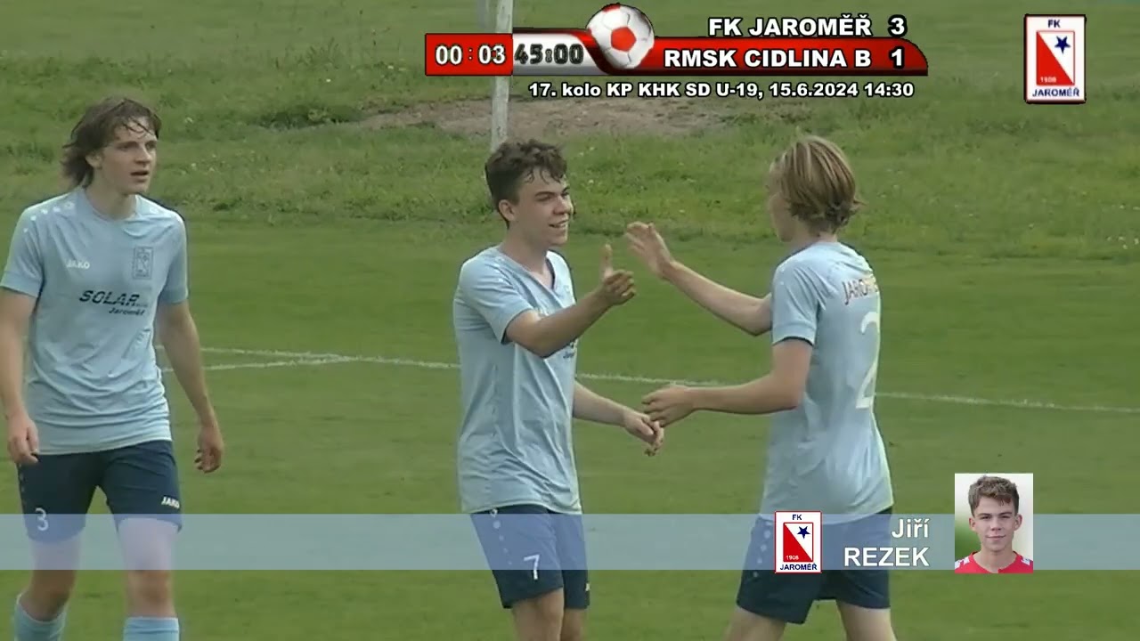 FK Jaroměř U-19 - RMSK Cidlina B U-19, 15.6.2024