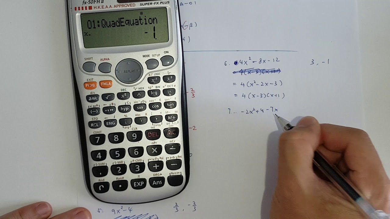 Casio 計算機(Formula-01) 做 Factorization (Casio fx-50FH 系列)