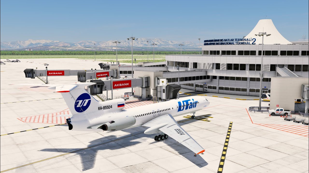 Москва Внуково - Анталья | ТУ-154Б2 | UTair | UUWW - LTAI | X-Plane 12.2.0b6