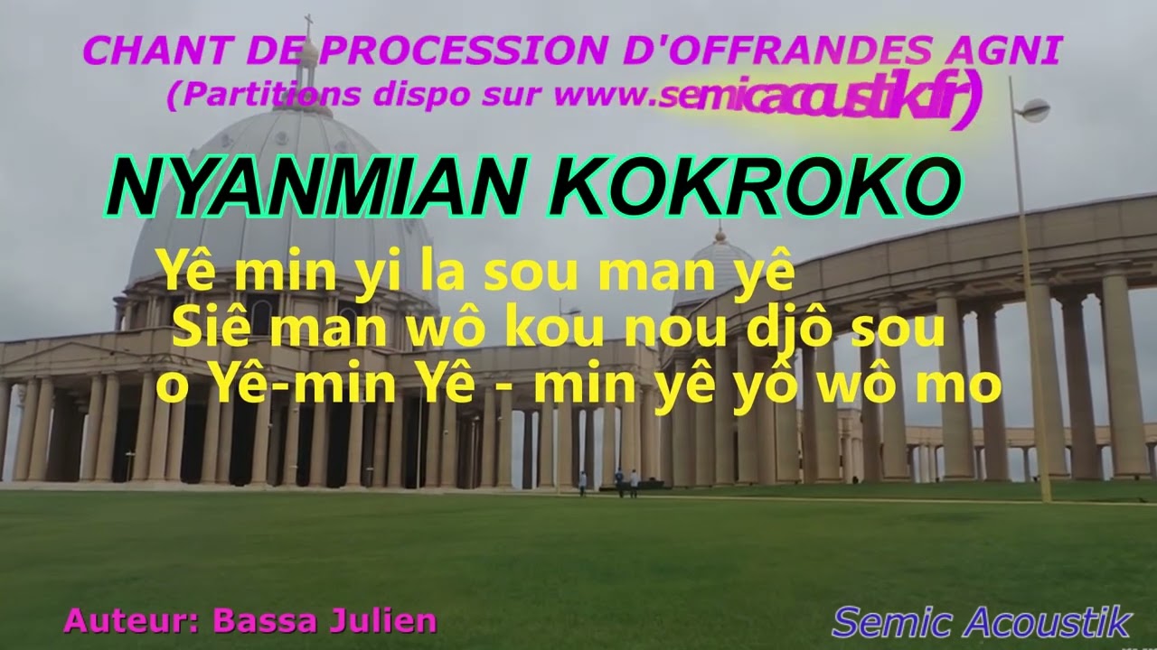 chant de procession d'offrandes en Agni Nyanmian Kokroko (ESSEYE)