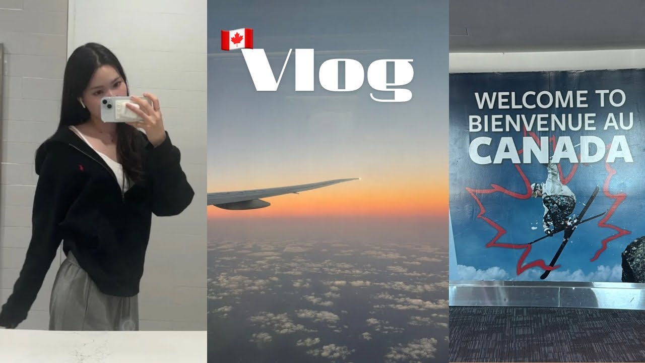 🇨🇦캐나다 유학생 출국 vlog．．| 16시간 비행, 토론토공항