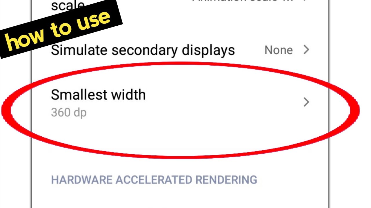 how to use smallest width setting / Developer setting || @TechnicalShivamPal