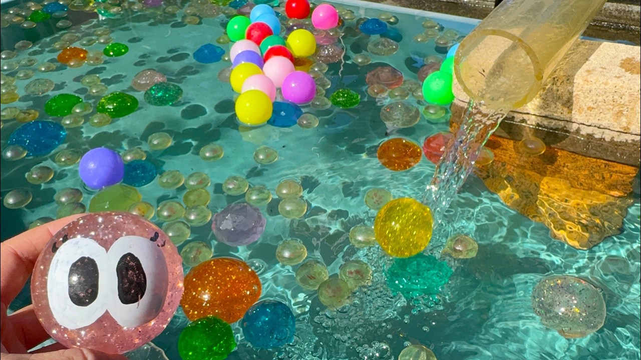 Water Marble Run ☆ A wonderful and relaxing moment with beautiful marbled water and beads