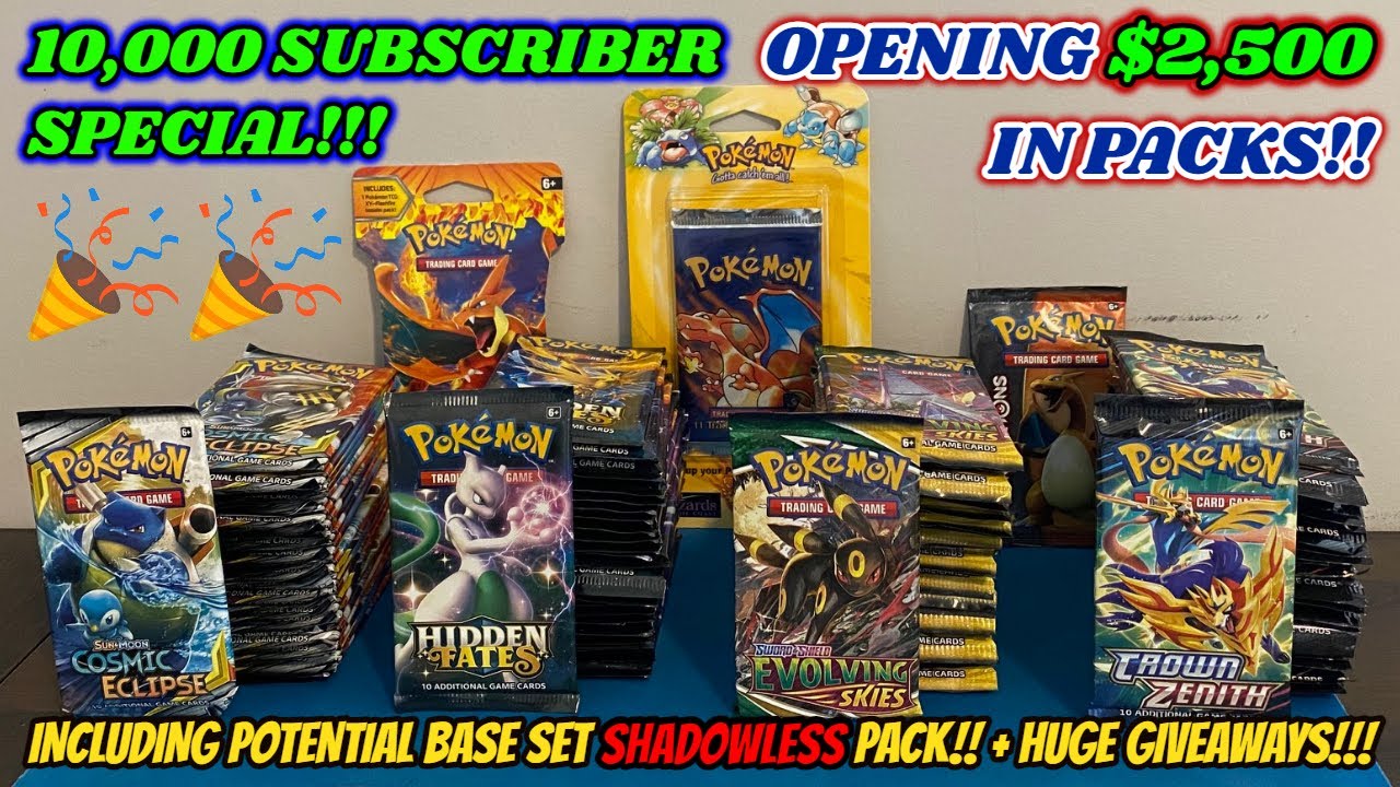 10,000 SUBSCRIBER SPECIAL!! Opening $2500 IN PACKS to CELEBRATE! + GIVEAWAYS! (INSANE OPENING!!)
