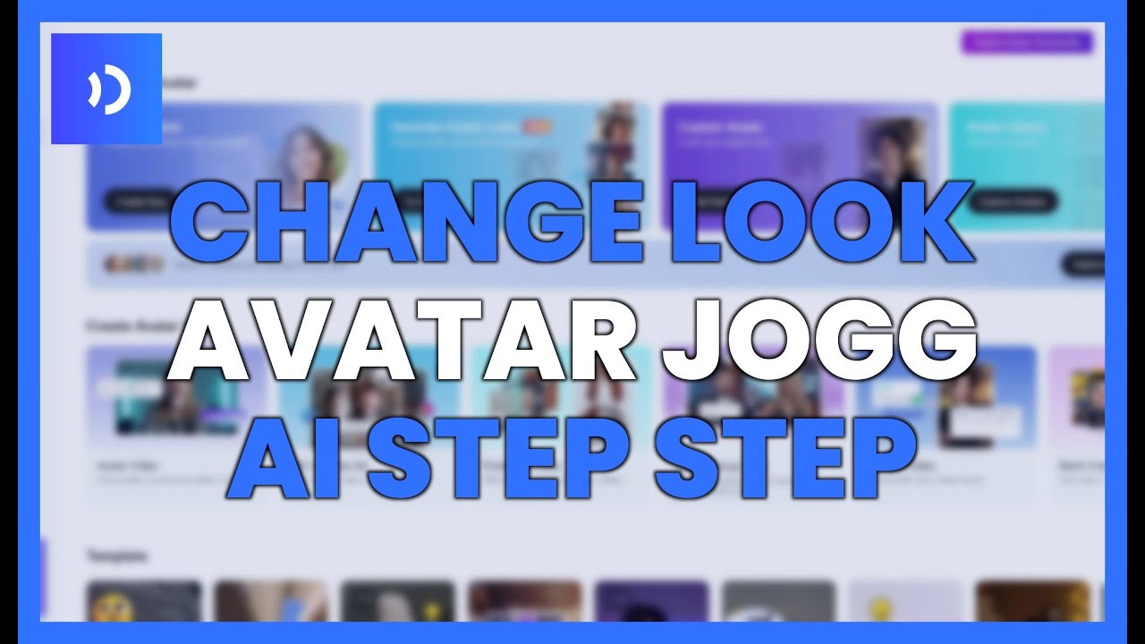 CHANGE the LOOK of your AVATAR with JOGG AI step by step