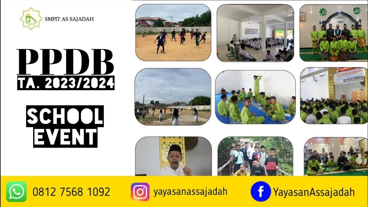 PPDB TA. 2023/2024- SMPIT AS-SAJADAH  