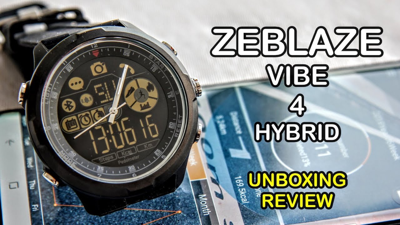Распаковка и обзор гибридных смарт-часов Zeblaze Vibe 4