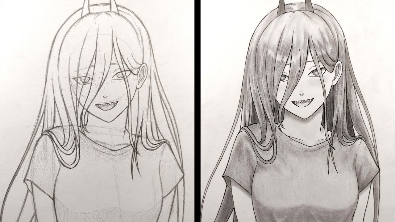 Как рисовать Power - Chainsaw Man