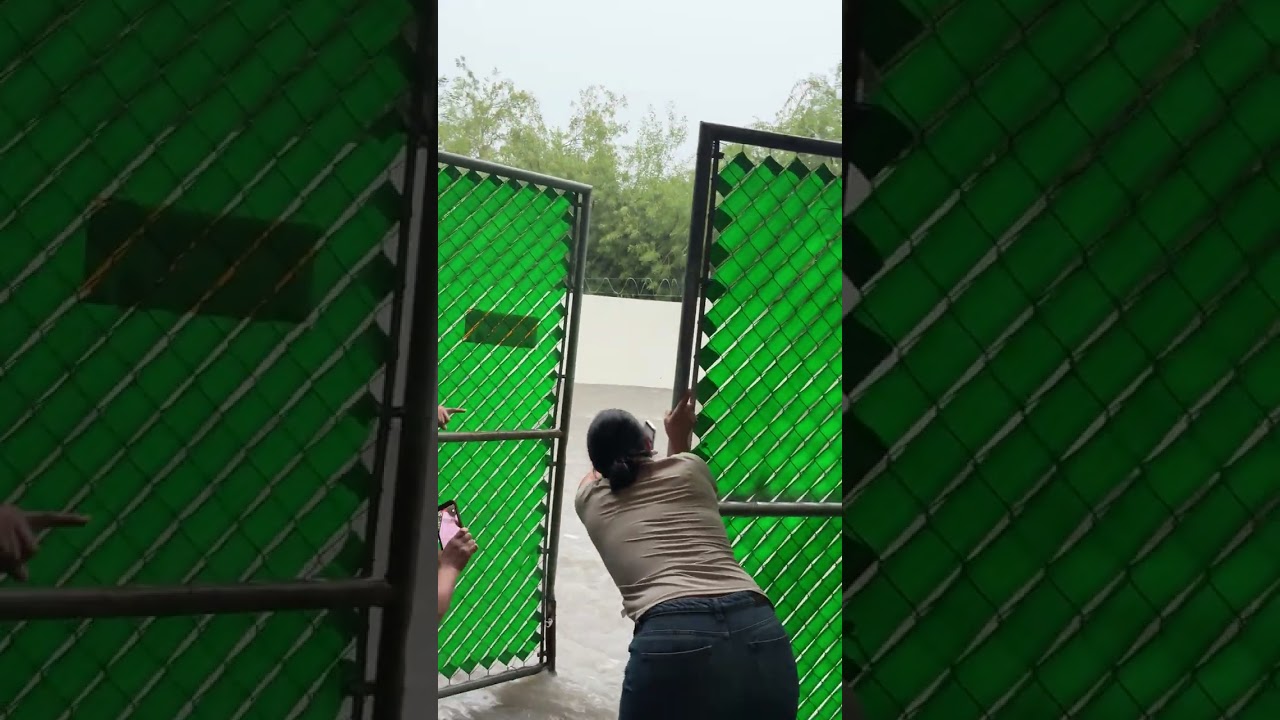 Heavy Rain Turns Store's Backlot Into a Rushing River