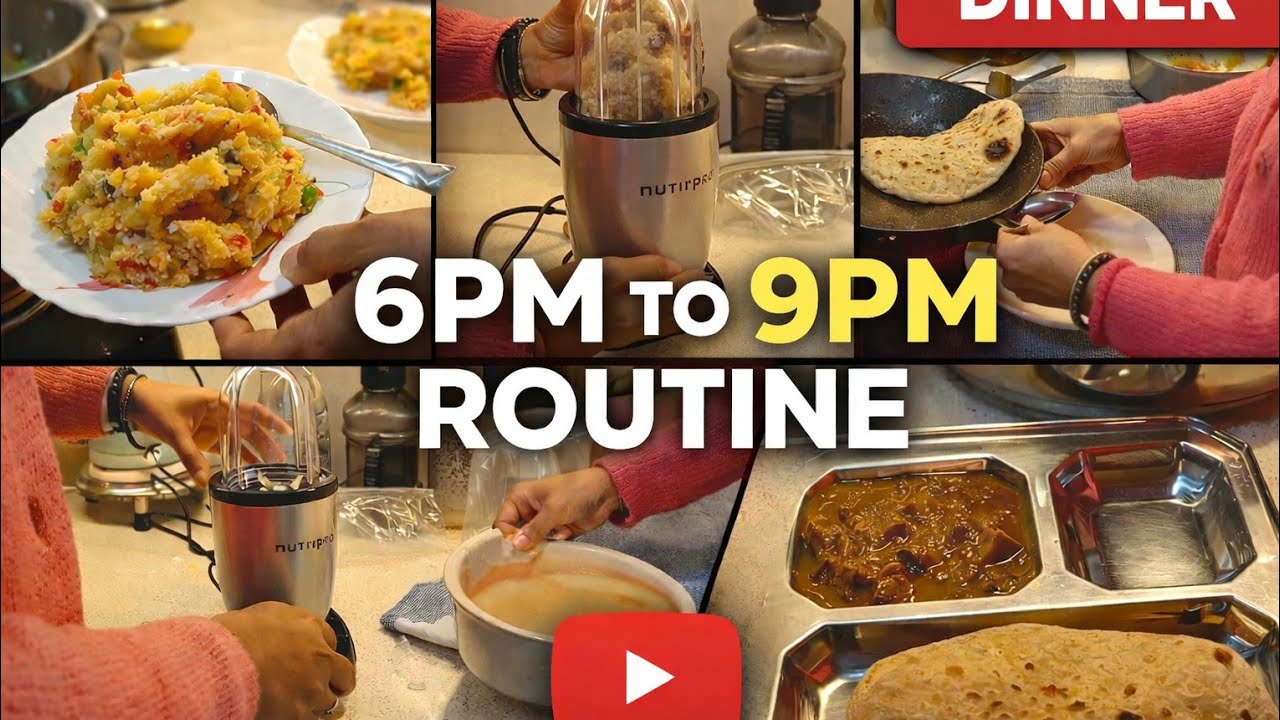 💁6pm to 9pm routine🕑 Upma recipe 🏵️ Mushroom masala #momlife 