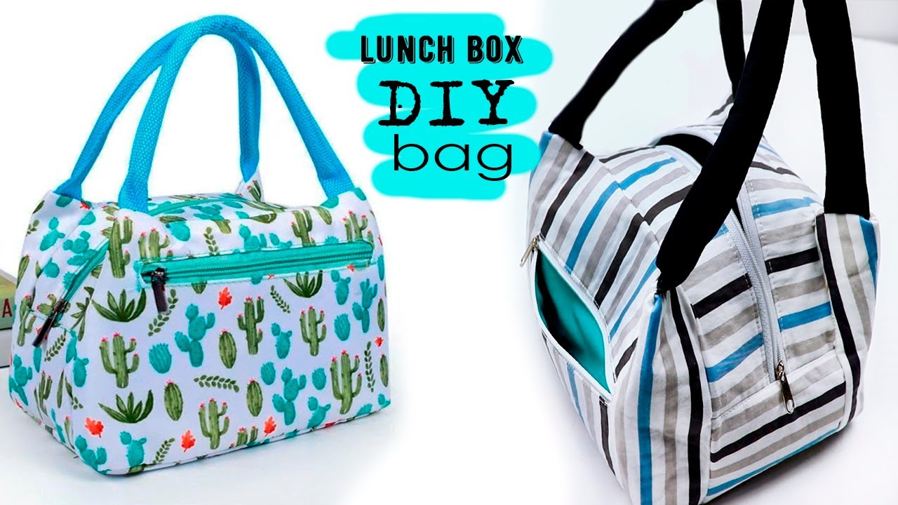 DIY Lunch Box Bag Making at Home With Cloth ❤ Zipper Storage Bag Tutorial