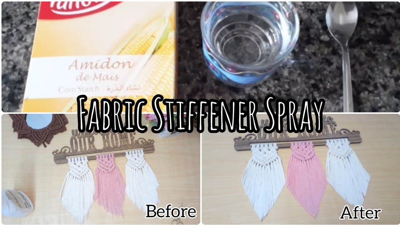 #how to make a #macrame with fabric stiffener spray طريقة سهلة لتثبيت خيط #المكرمية
