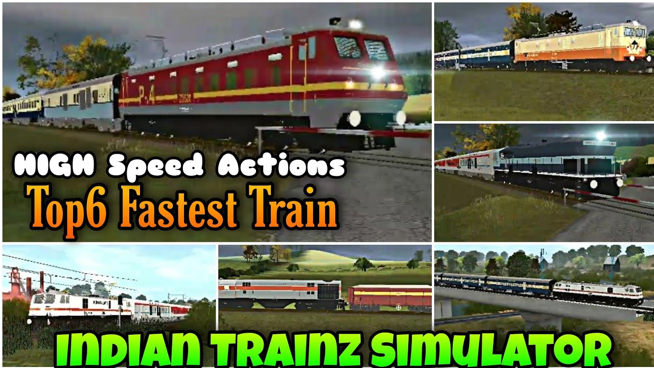 Top 6 Fastest Trains In Indian Trainz Simulator ! Indian Railways 🔥
