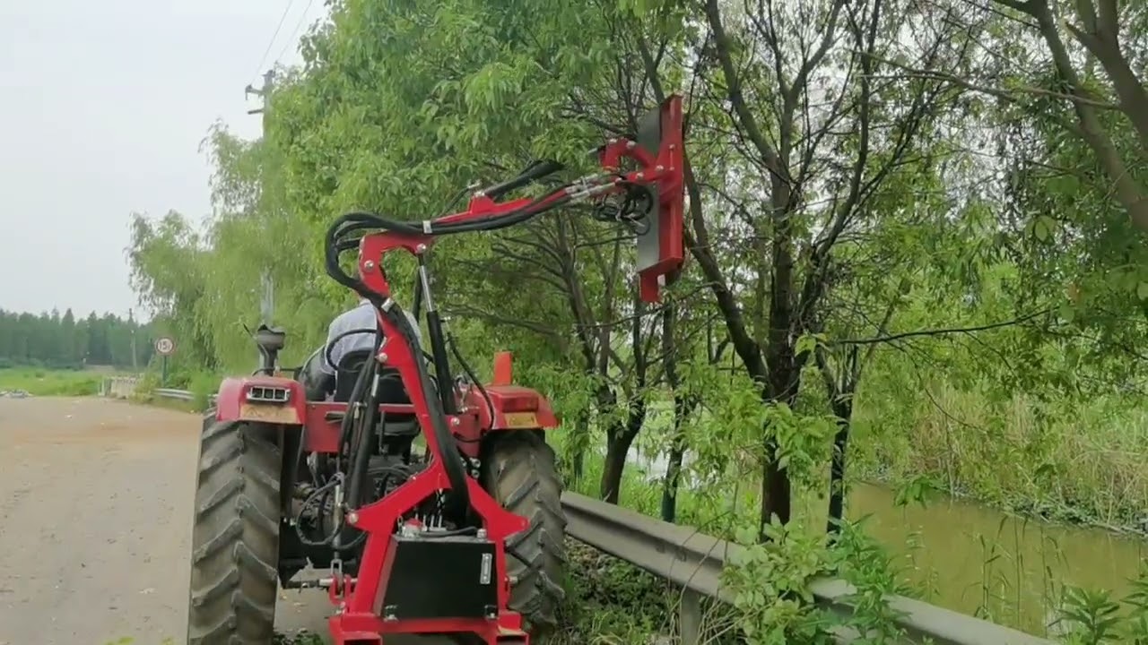 Podadora de discos brazo hidraulico corte arboles frutales tractor 2