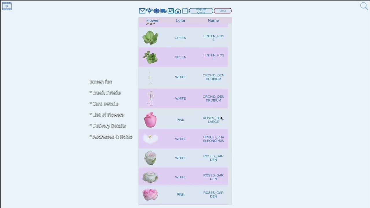 Short Quote | Flower Architect Tutorial for Sending Email Quote Requests (EN)