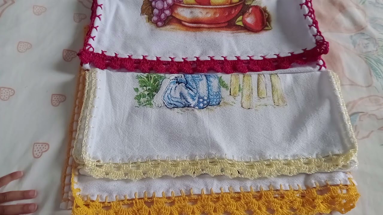 Bico de guardanapo de crochê 🧶🧶🧶