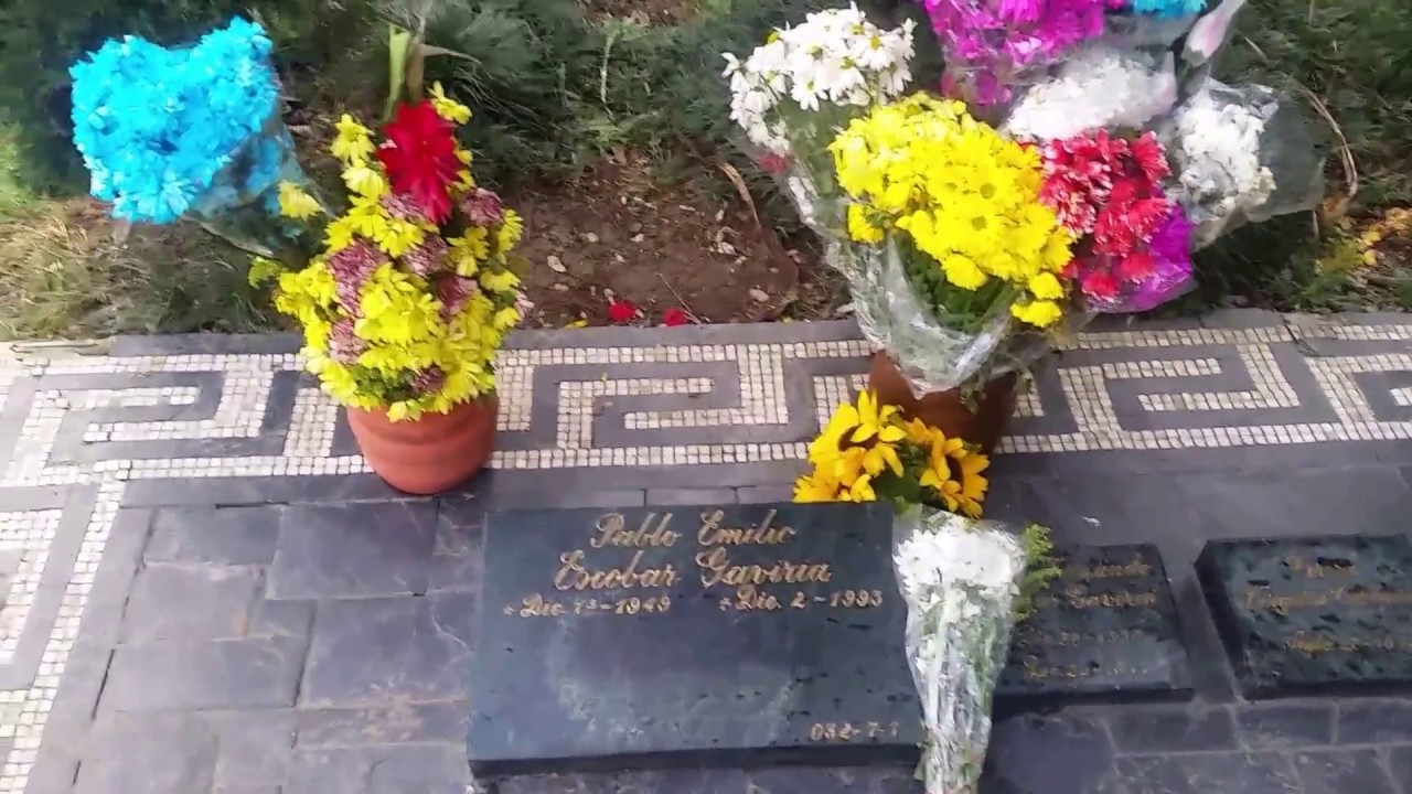 Pablo Escobar's grave in Medellin Colombia