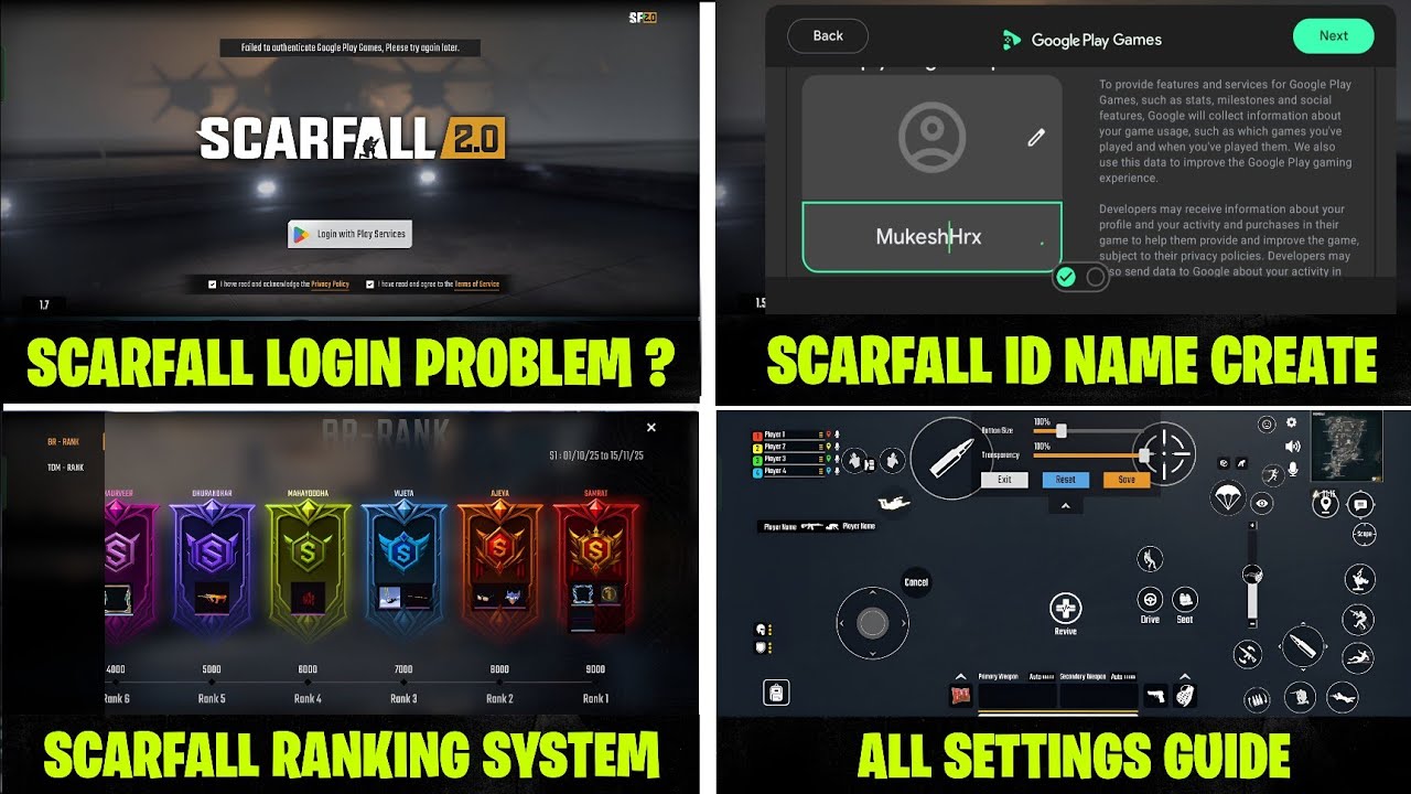 🔥 Scarfall 2.0 | How To Login | How To Create Scarfall Id | Scarfall Map/Gameplay Full Tips & Tricks