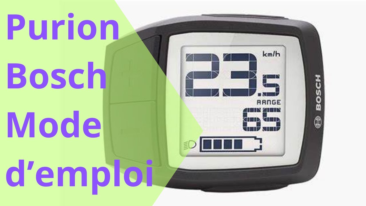 Compteur Purion Bosch mode d'emploi