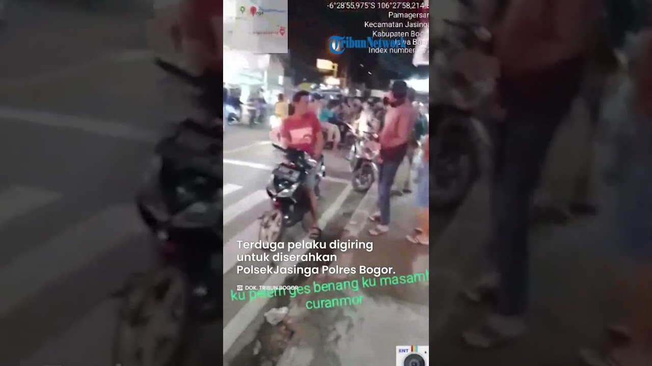Apesnya Pelaku Curanmor, Diarak Warga ke Polsek Jasinga Bogor saat Kepergok Warga