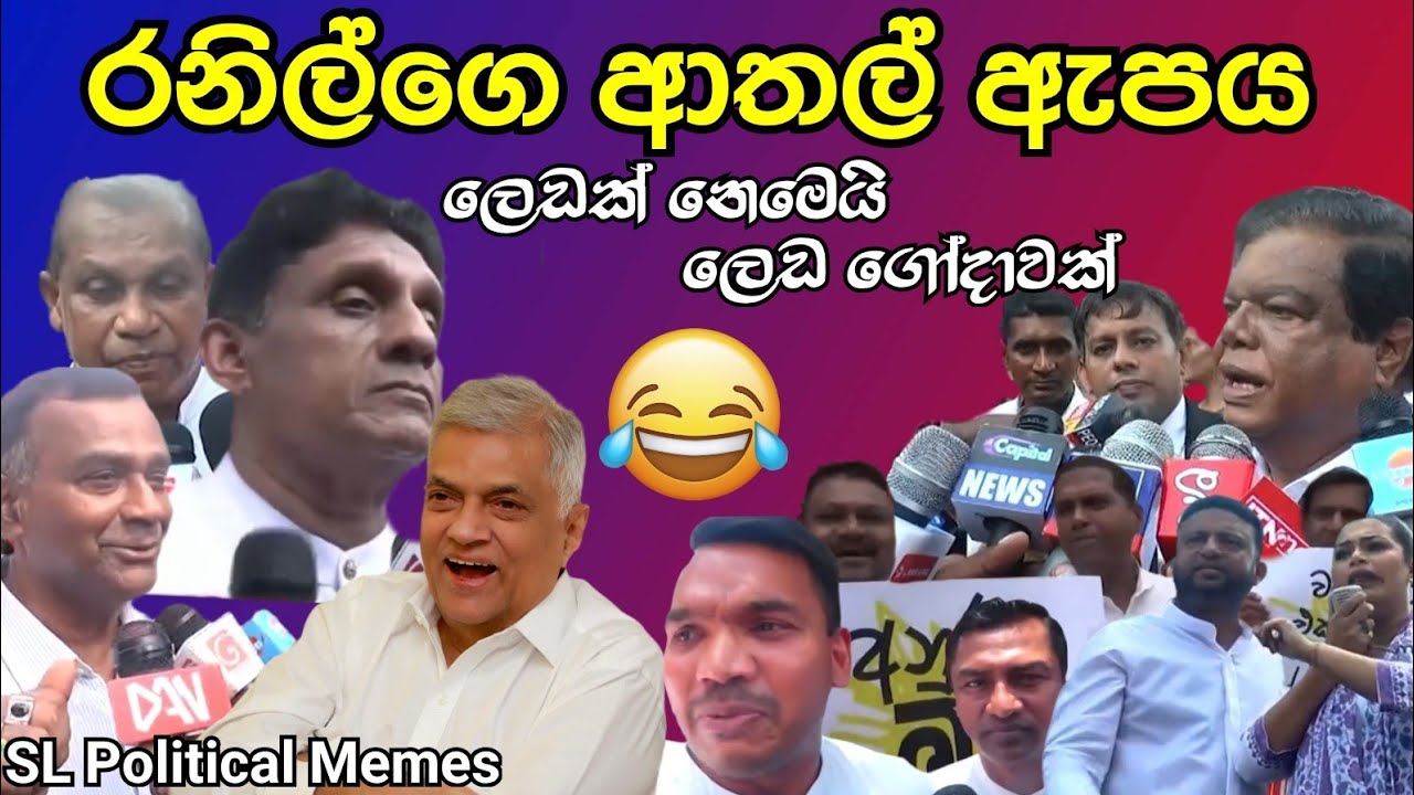රනිල්ගෙ ආතල් ඇපය 😂/Ranil wickremesinghe funny/SL Political Memes Episode 57/Black Flower/2025