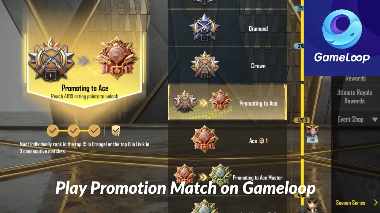 How to Start Promotion Matches on GameLoop | PUBG Mobile Emulator Rank Issue |