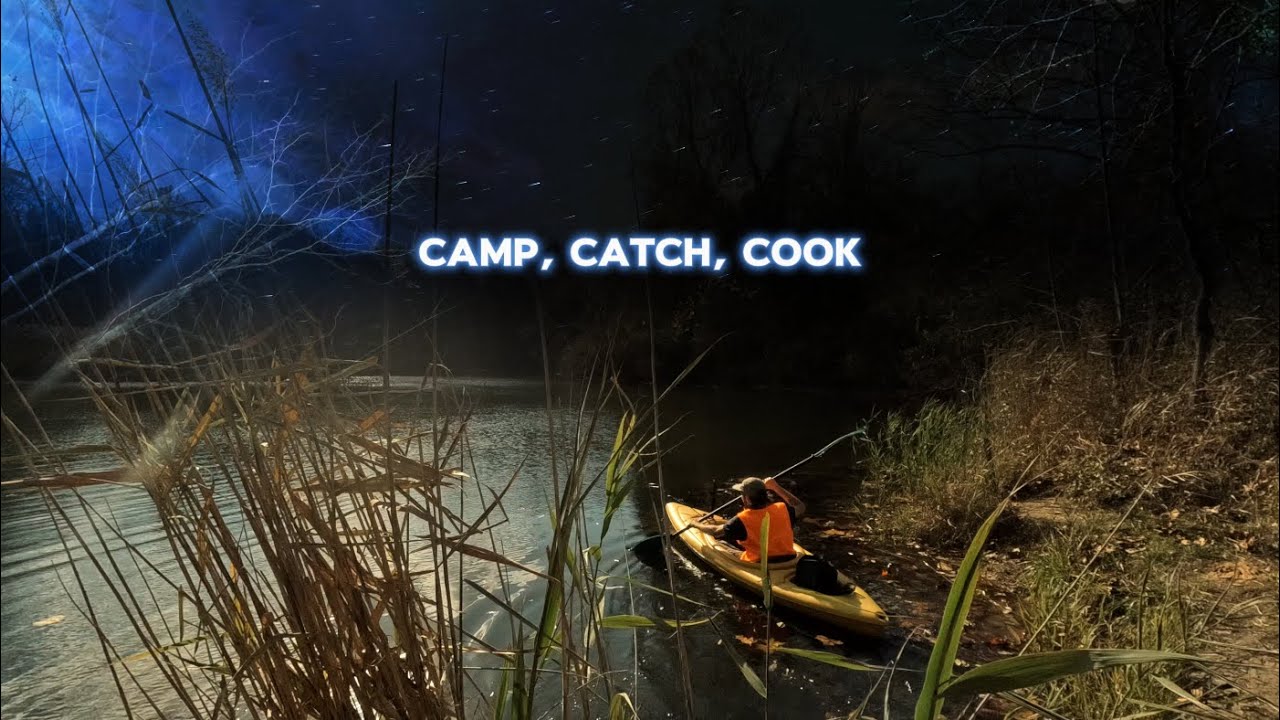 My First Catch & Cook While Solo Camping - Beautiful Starry Night 