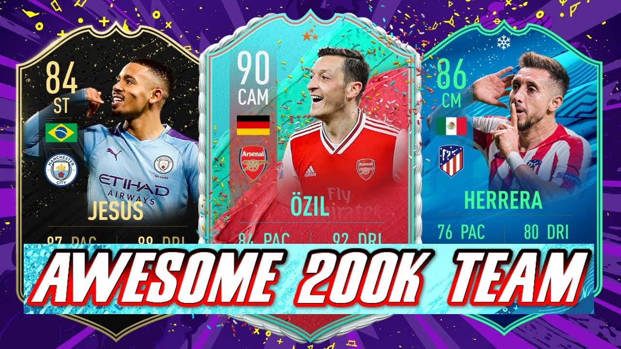 AMAZING 200K TEAM FIFA 20 w/ FUT BIRTHDAY OZIL!! | MOST INSANE 200K SQUAD BUILDER FIFA 20