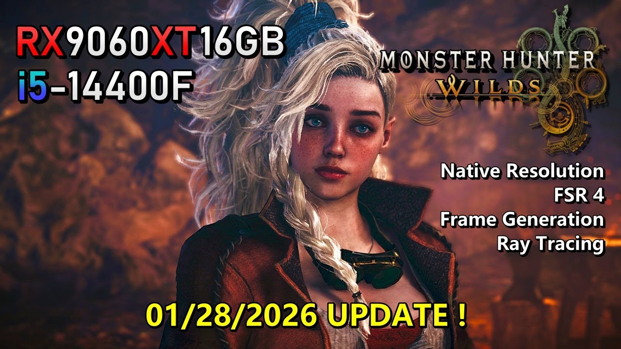 Monster Hunter Wilds RX 9060 XT - 1080p | 1440p