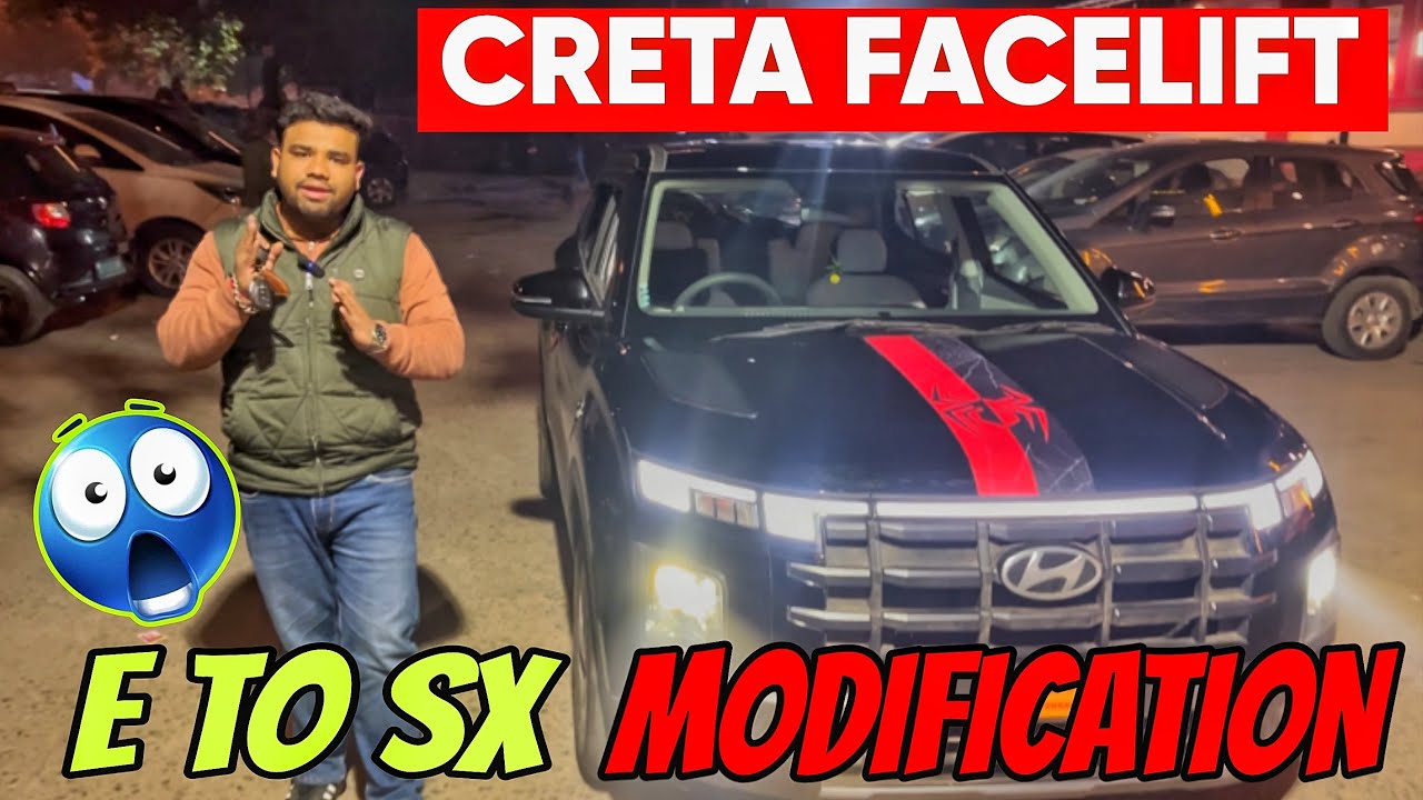 Hyundai CRETA E base model MODIFICATION✅ || BASE TO TOP|| 70%off on hyundai genuine accessories ||