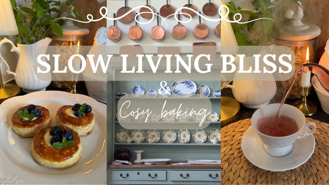 Slow Living in the English Countryside 🐑🕯️ | A cozy, peaceful day (tea, baking, simple life)