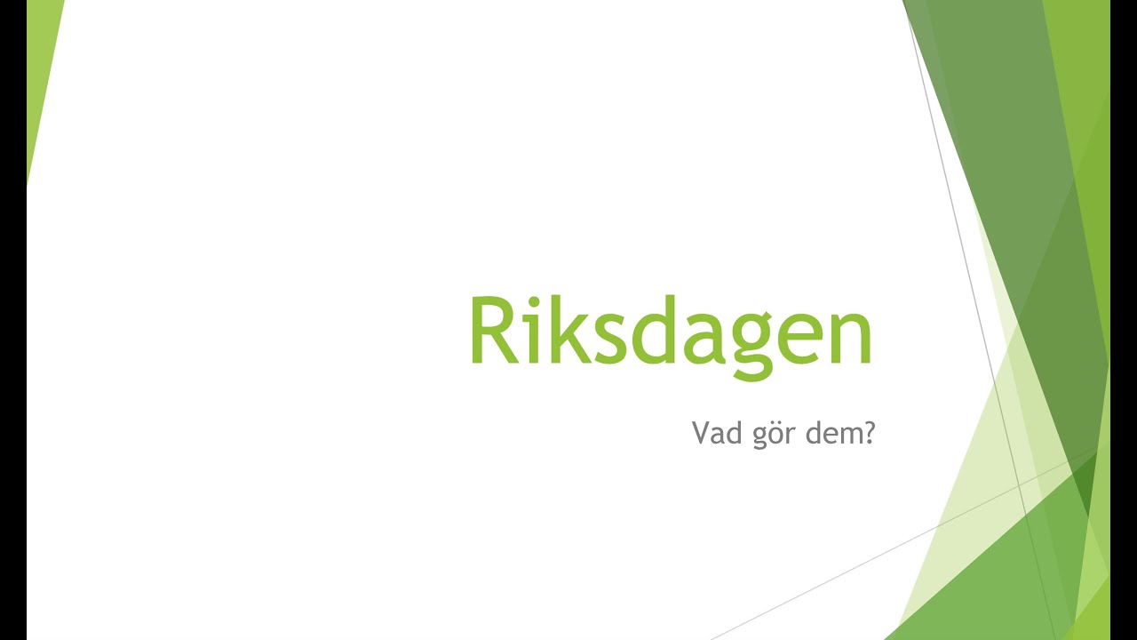 Riksdagens uppgifter