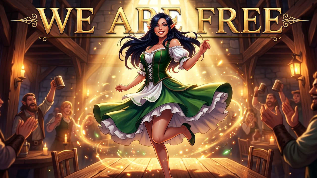We Are Free! | Medieval Fantasy Tavern Music (Lyrics Video)