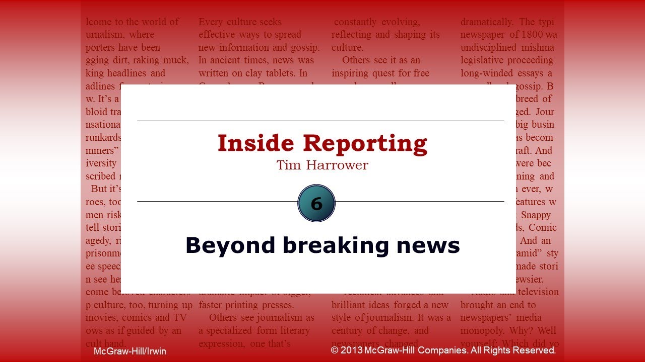 Beyond breaking news