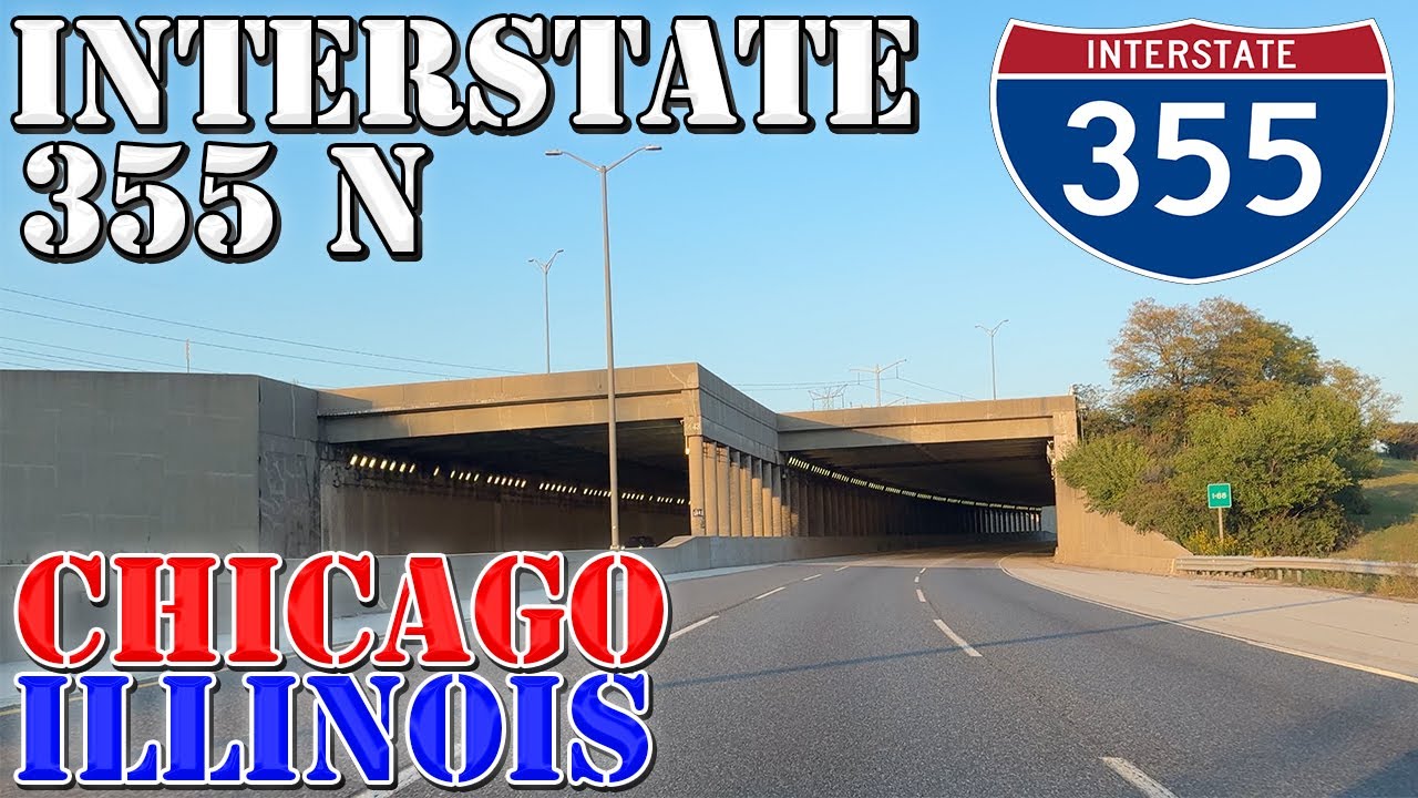 I-355 North - Chicago Suburbs - Illinois - 4K Highway Drive
