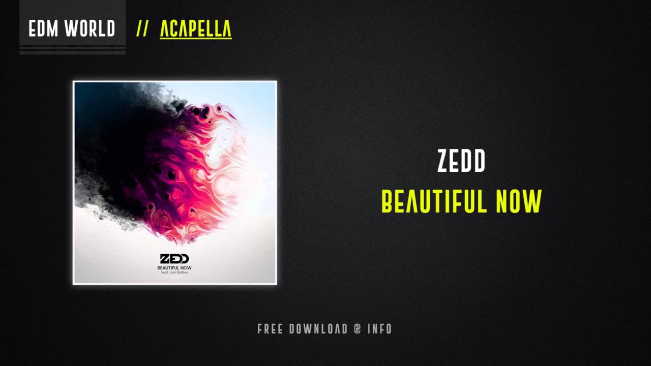 Zedd - Beautiful Now (Studio Acapella)