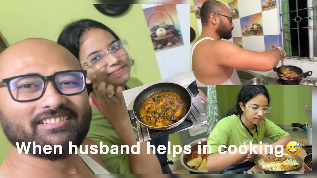 Fun in cooking ft. me and my husband😅// Our first vlog together❤️ #cooking #music #couple #viral 