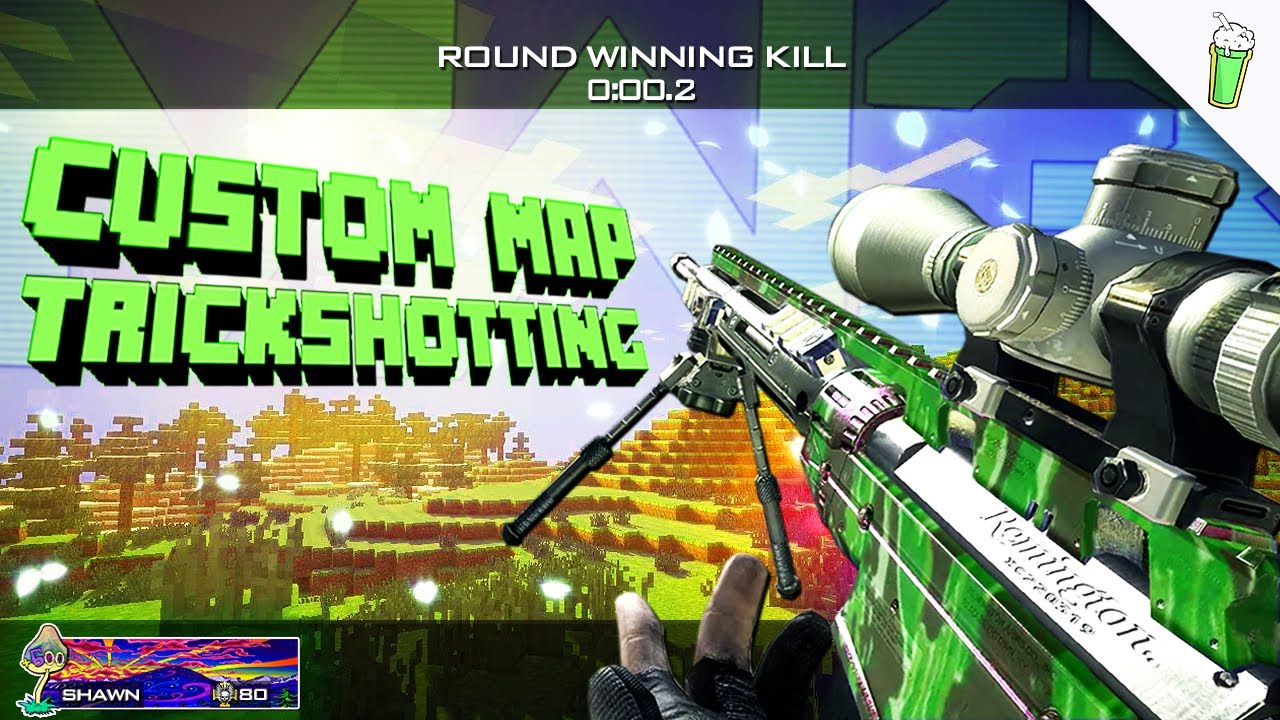 MW3 Slides on CUSTOM MAPS! (IW5 Plutonium Trickshotting)
