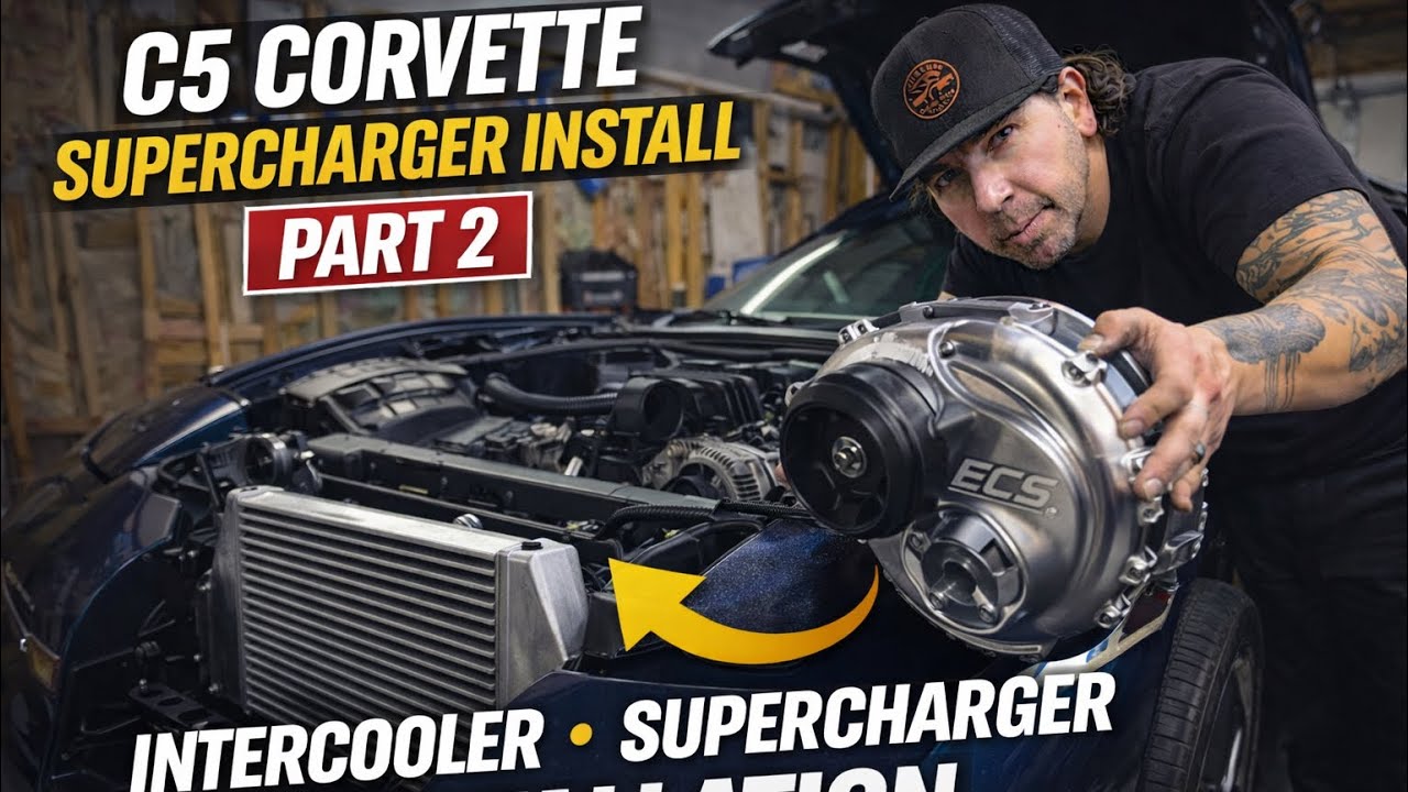 C5 Corvette Supercharger Install (Part 2) | Intercooler, Radiator Support & Blower Install