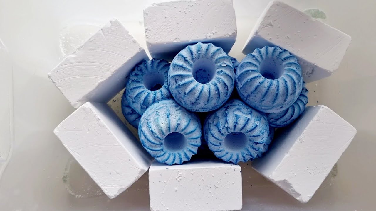 Amazing Crunchy Fluffy Combo: Gym Chalk Blocks w/ Reformed Gym Chalk Mini Bunds Cake ~ Stress Relief