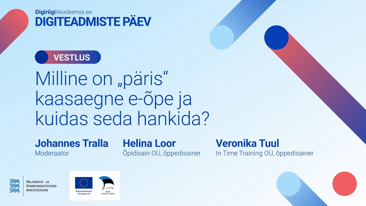 Digiteadmiste p&auml;ev -  &ldquo;Milline on &bdquo;p&auml;ris&ldquo; kaasaegne e &otilde;pe ja kuidas seda hankida&rdquo;