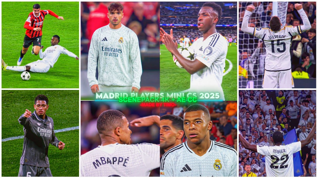 Real Madrid Players 2025 / RARE CLIPS ● SCENEPACK 4K (No CC only TOPAZ) #part1