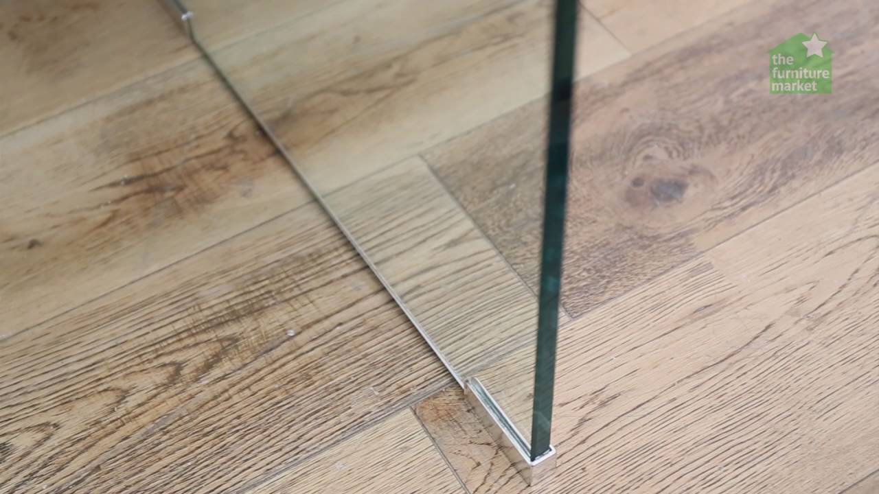 Geo-Glass Clear Rectangular Coffee Table