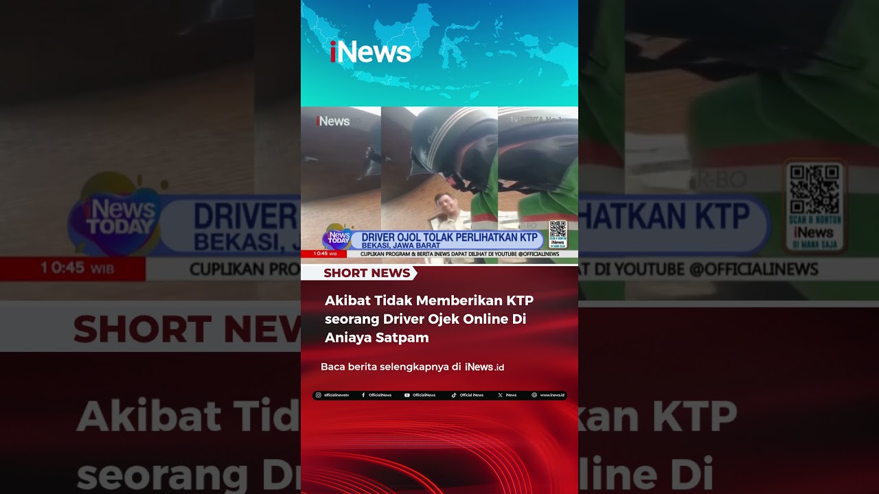 Akibat Tidak Memberikan KTP  seorang Driver Ojek Online Di Aniaya Satpam  #satpam #ojol #emosi