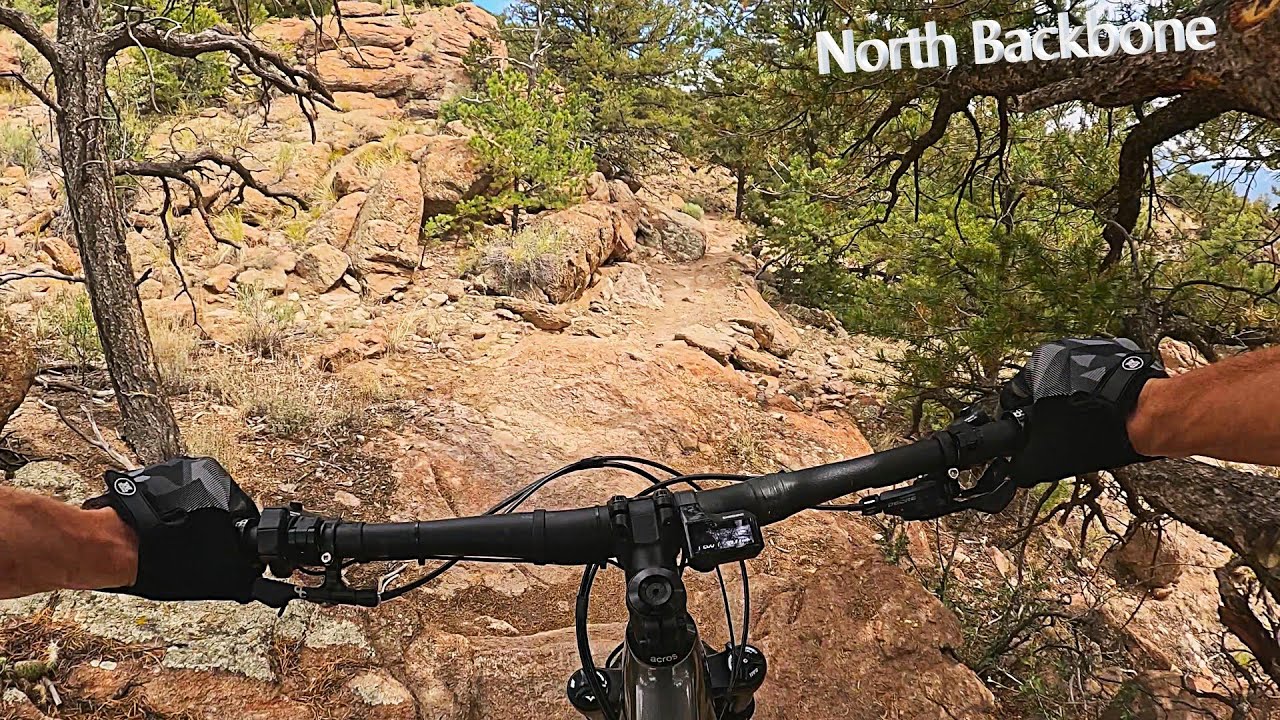 Riding a trail called North Backbone in Salida, Colorado