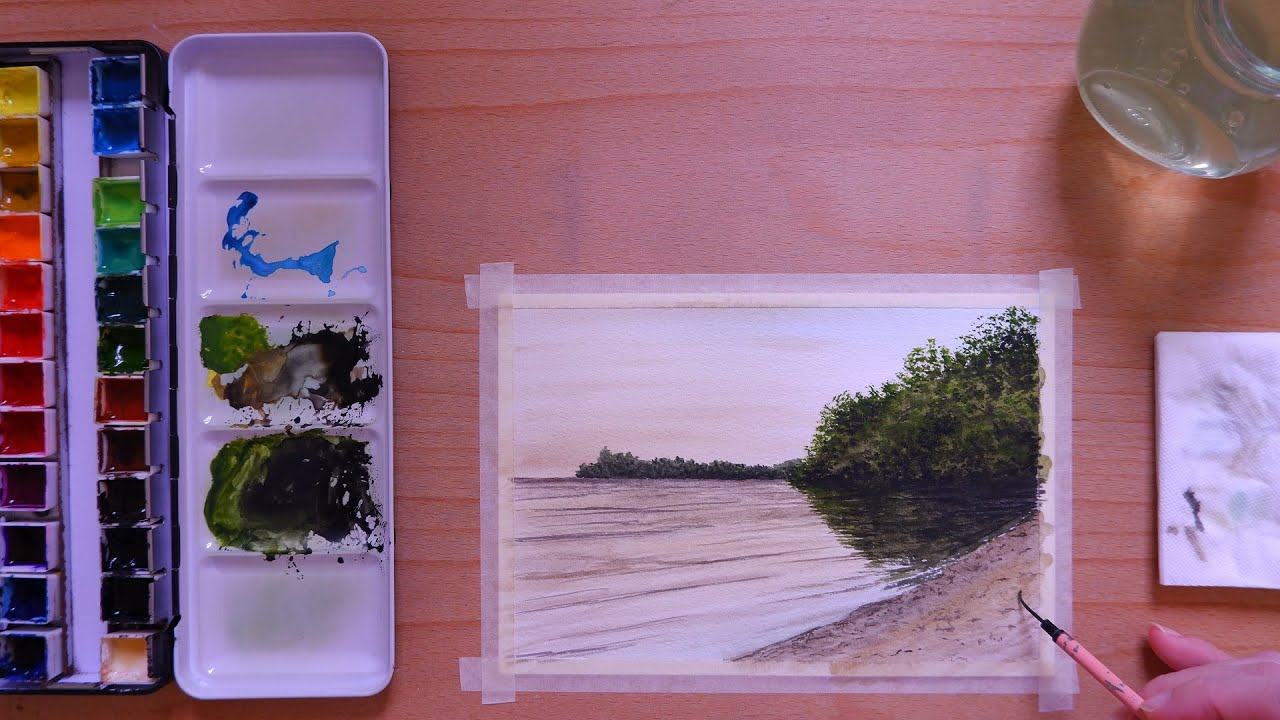 Easy Painting for Beginners / Landscape In Watercolor